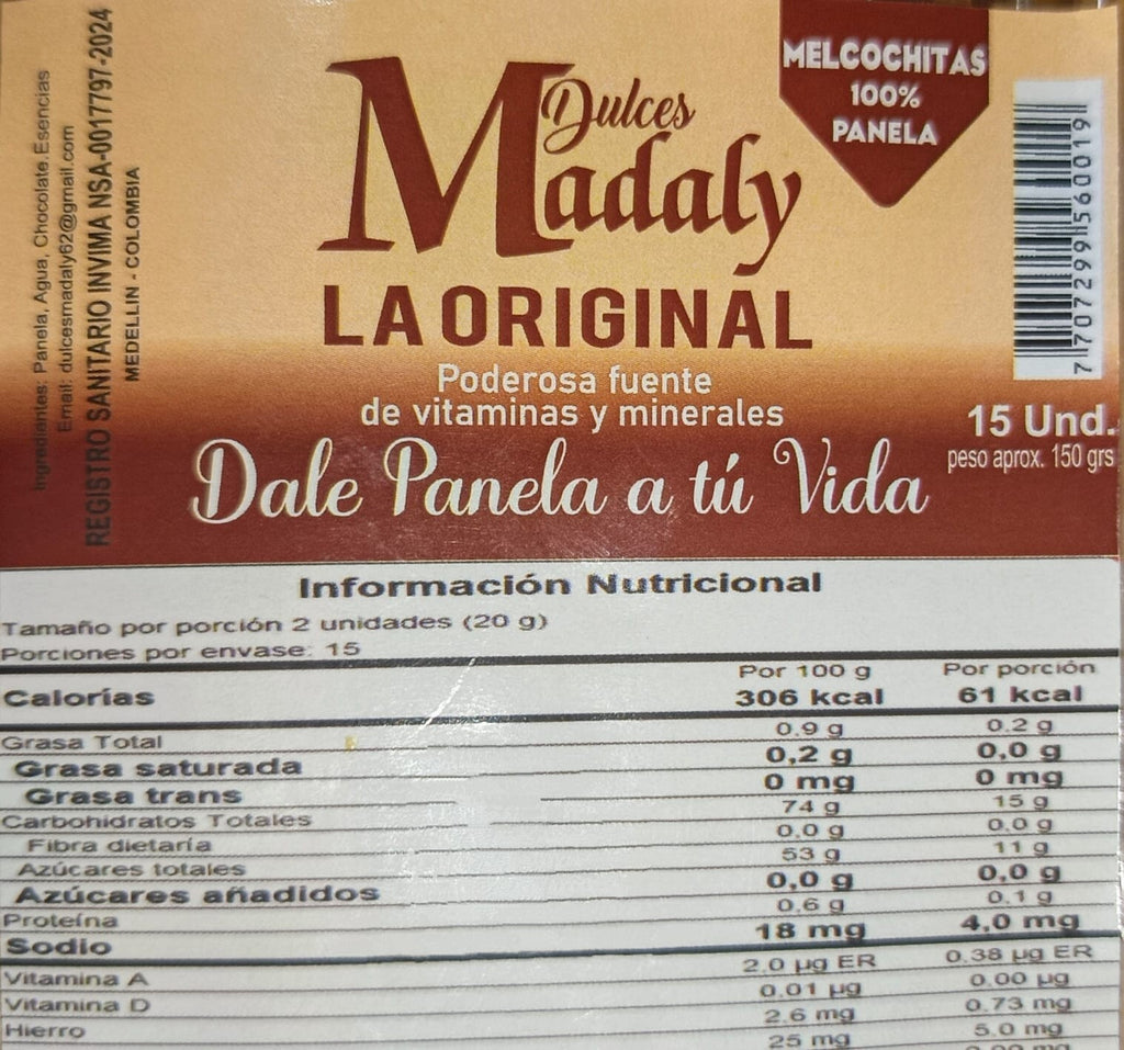 Original Cane Sugar Toffee Melcocha de Panela Traditional Sweet Candy X30 Unid