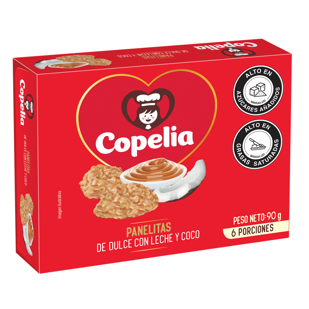 Copelia Panelitas Milk Caramel with Coconut Arequipe con Coco Sweet Squares