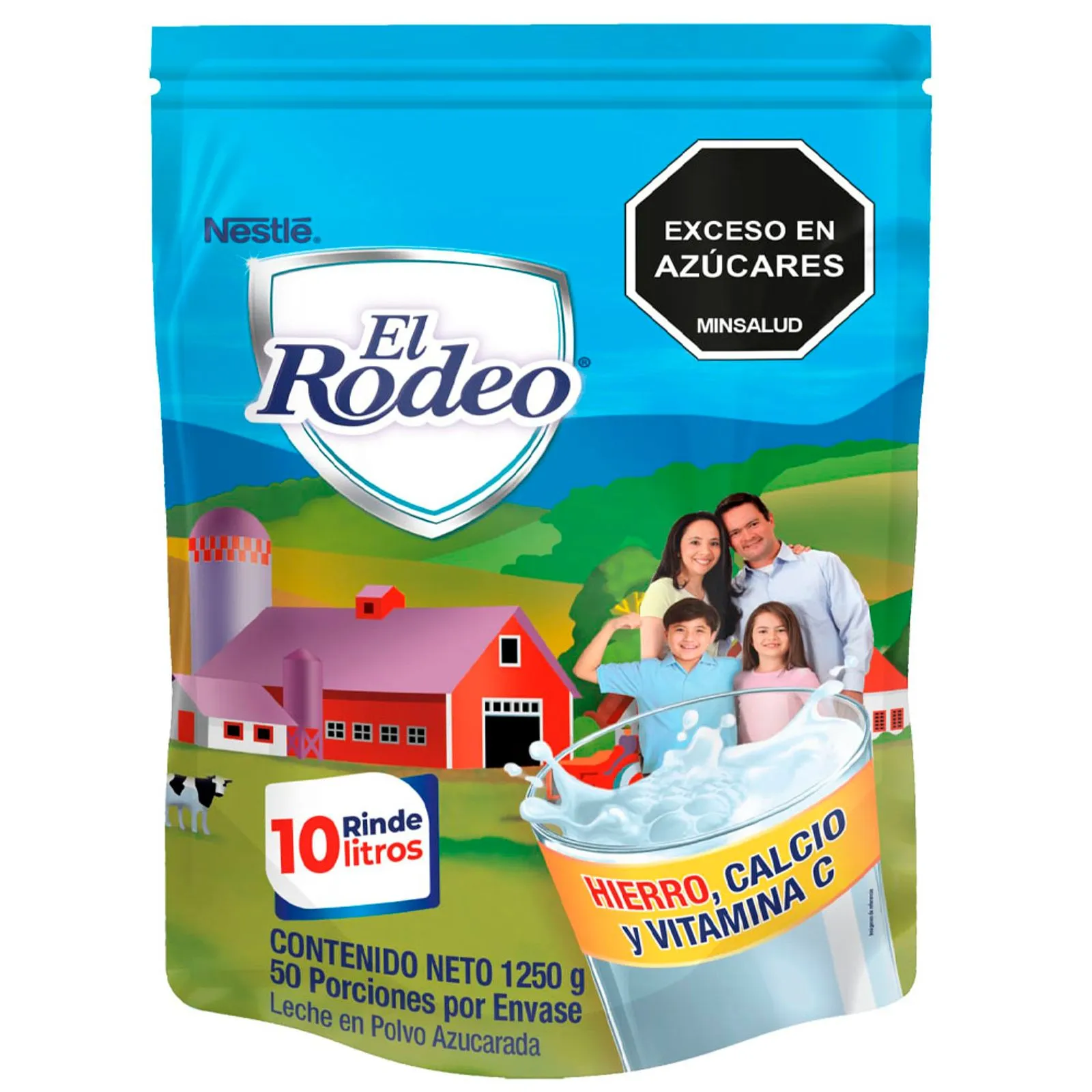 El Rodeo Sweetened Powdered Milk Leche en Polvo Azucarada Large Bag - 875g
