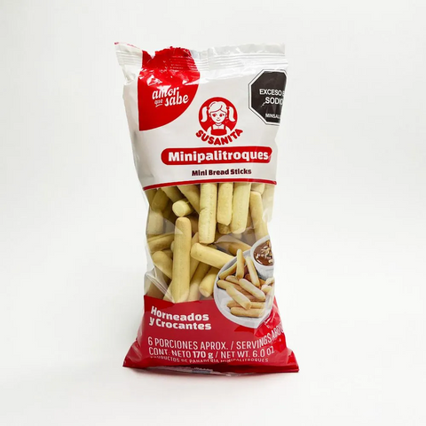 Susanita Original Mini Bread Sticks Minipalitroques Crunchy Snacks - 170g