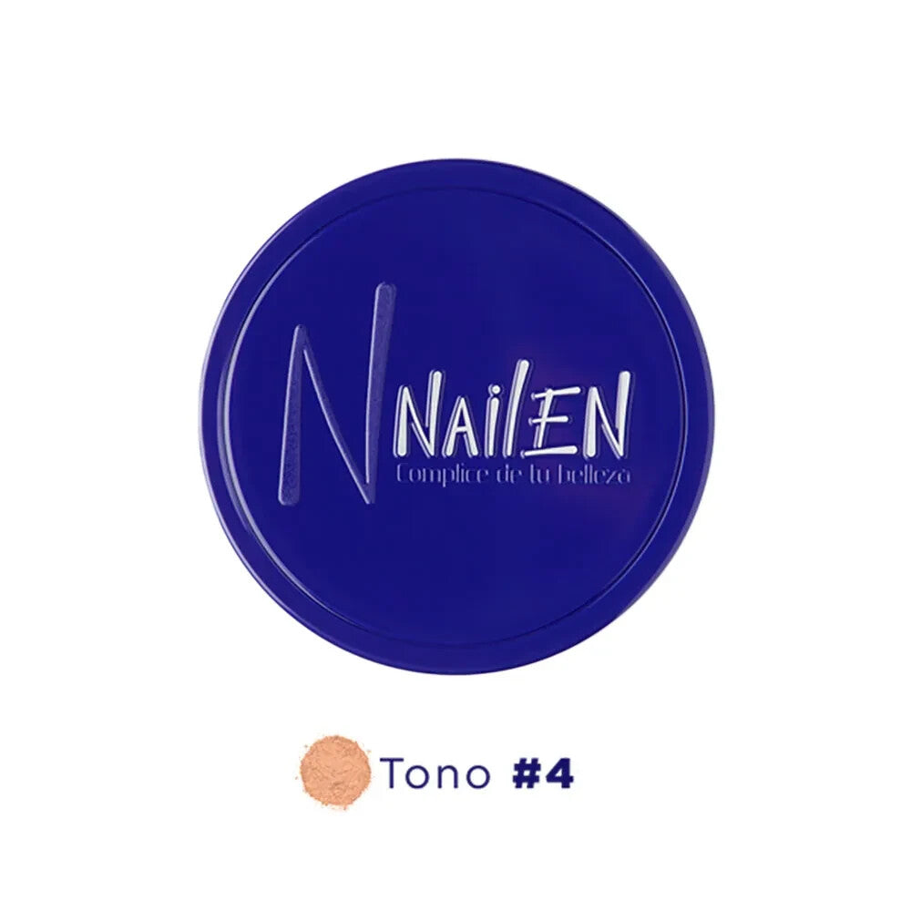 Nailen Compact Powder No 4 Polvo Facial Matte Finish Makeup Pressed Powder 14g