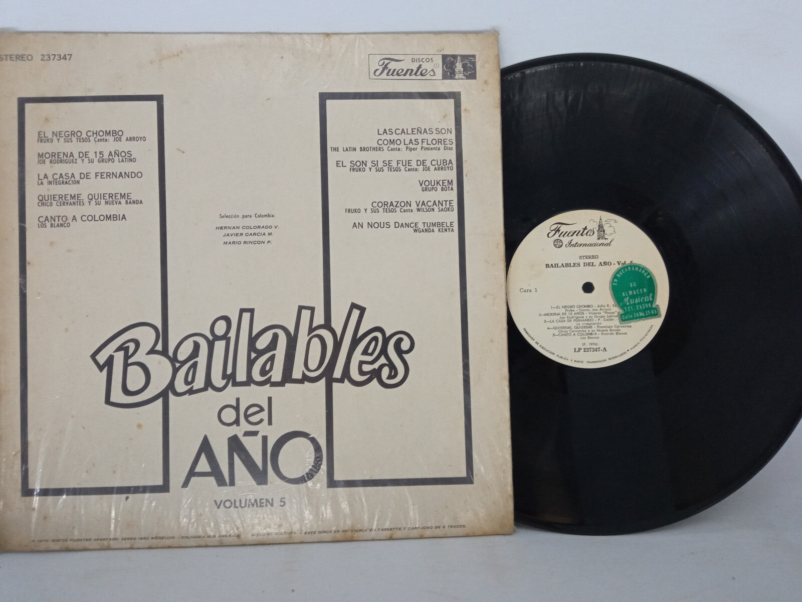 Various Bailables Del Ano Vol 5 Discos Fuentes Vinyl LP Classic Cumbia Salsa