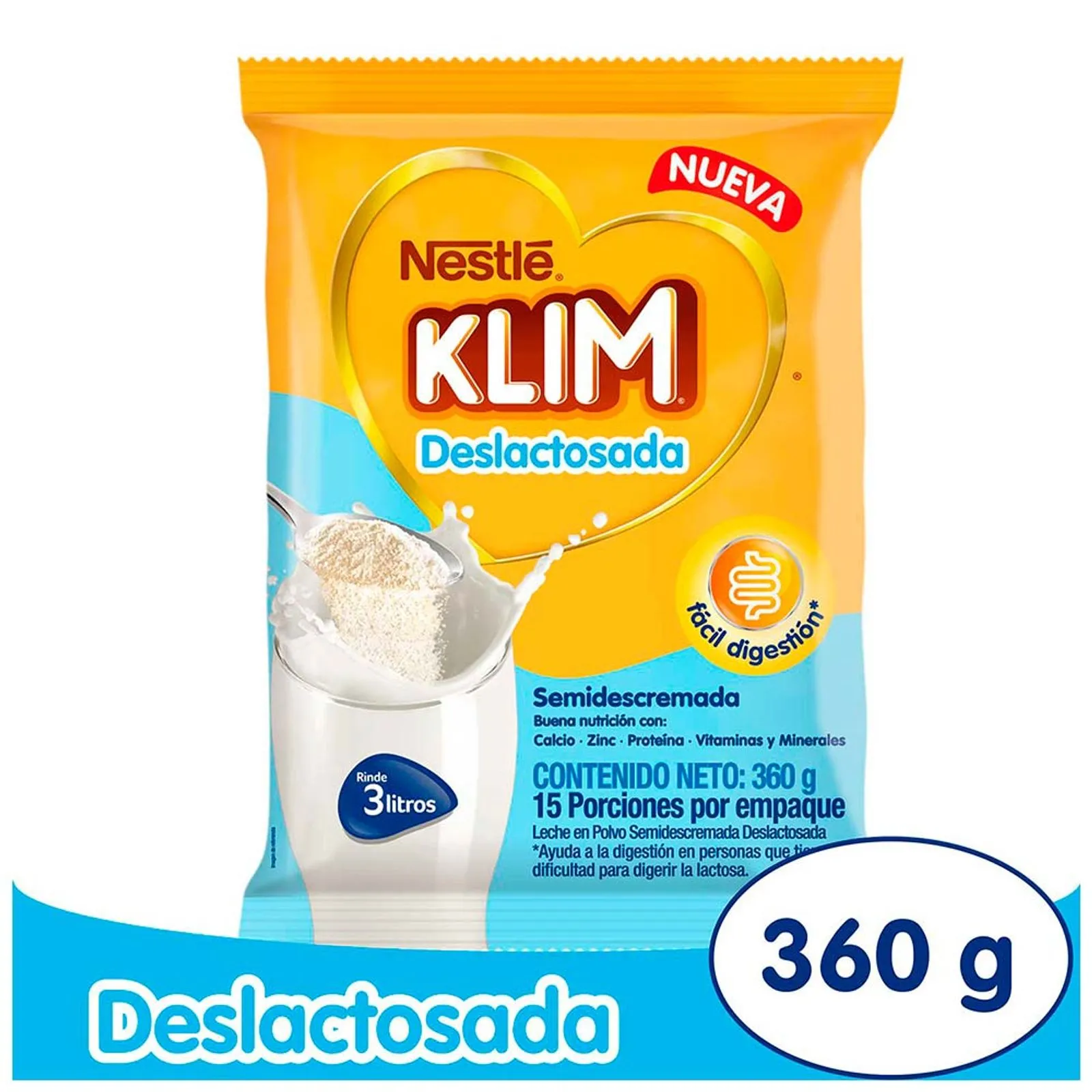 Nestle Klim Powdered Lactose Free Milk Leche Deslactosada Semiskimmed Sizes