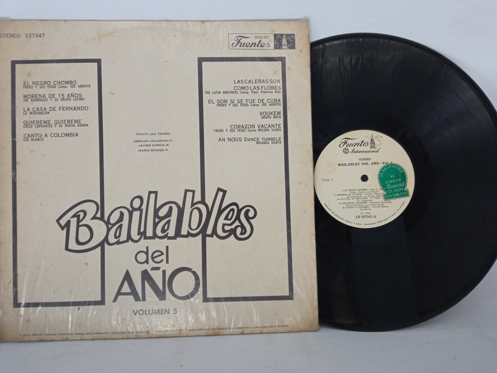 Various Bailables Del Ano Vol 5 Discos Fuentes Vinyl LP Classic Cumbia Salsa