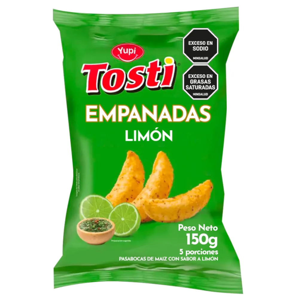 Yupi Tosti Empanadas Lemon Pastries Flavored Corn Chips Limon Crunch Snacks