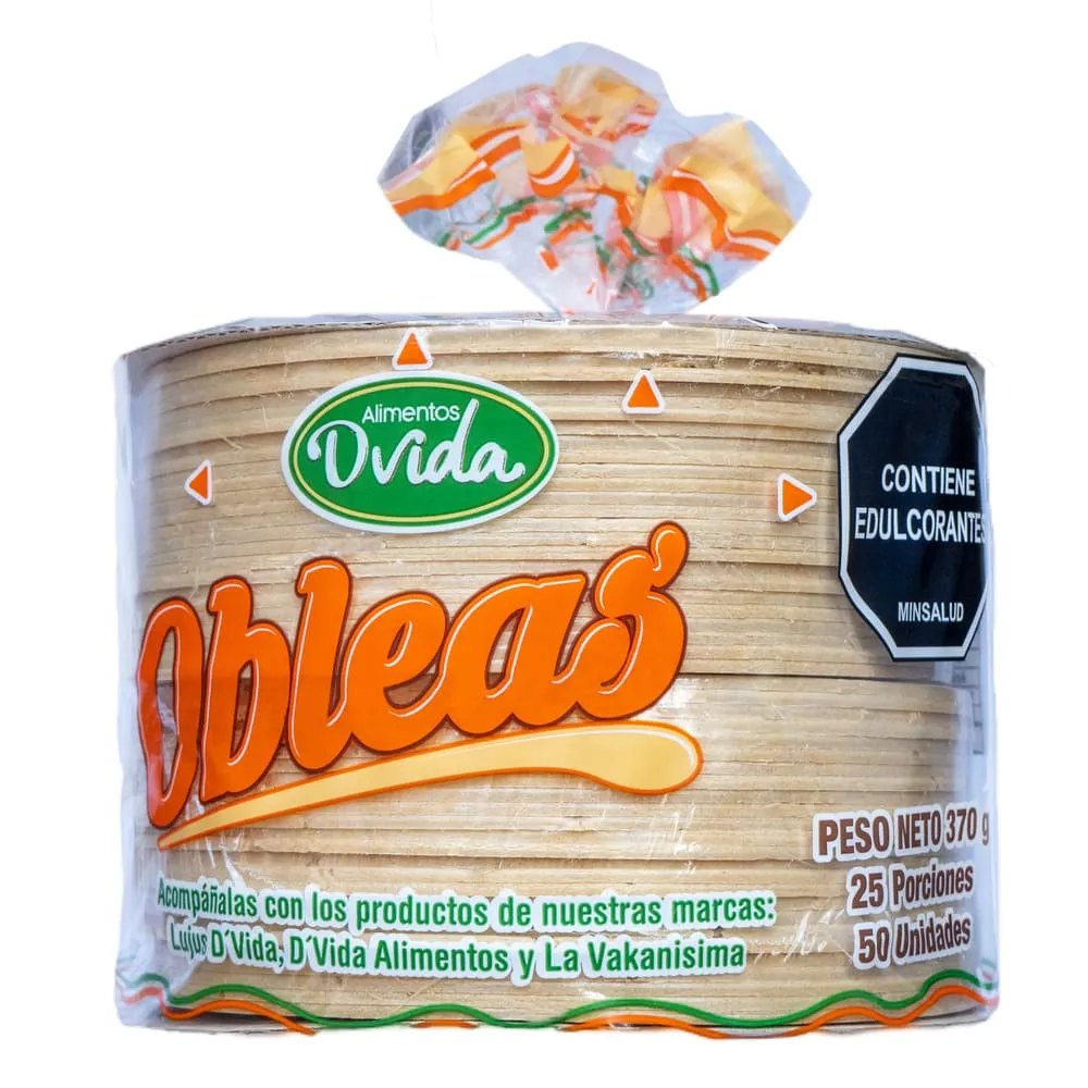 Colombia Wheat Wafers 25 pairs 50 pcs Obleas Milk Caramel dessert