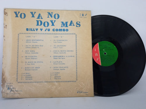 Billy Y Su Combo Yo Ya No Doy Mas INS Vinyl LP Record Rare Salsa Guaguanco