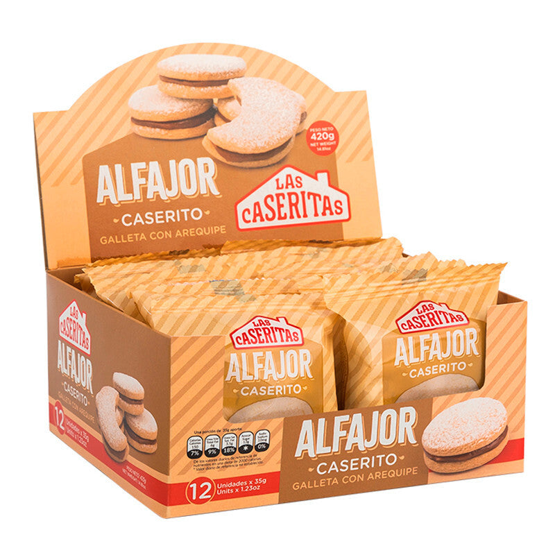 Caseritas Milk Caramel Sandwich Cookies Alfajores Arequipe Dessert 12-Units