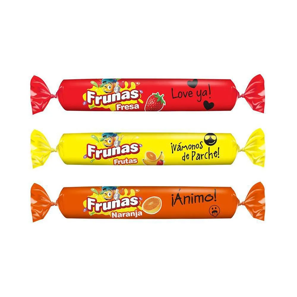 Frunas Candies Frunas Expressions Tube Soft Chewy Fruit Sweets 15-Units 120g