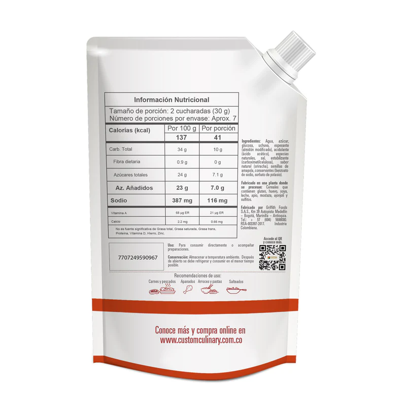 Zafran Vermelo Sweet and Sour Sauce Salsa Agridulce Doypack Glaze - 200g