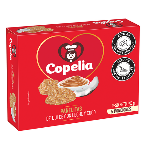 Copelia Panelitas Milk Caramel with Coconut Arequipe con Coco Sweet Squares