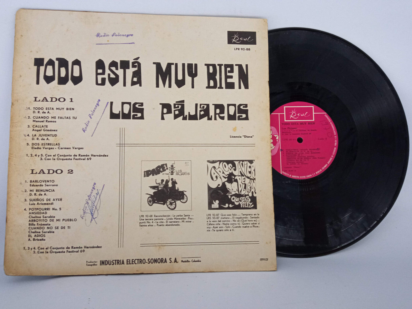 Los Pajaros Todo Esta Muy Bien Sonolux Vinyl LP Record Rare Colombian Garage Pop