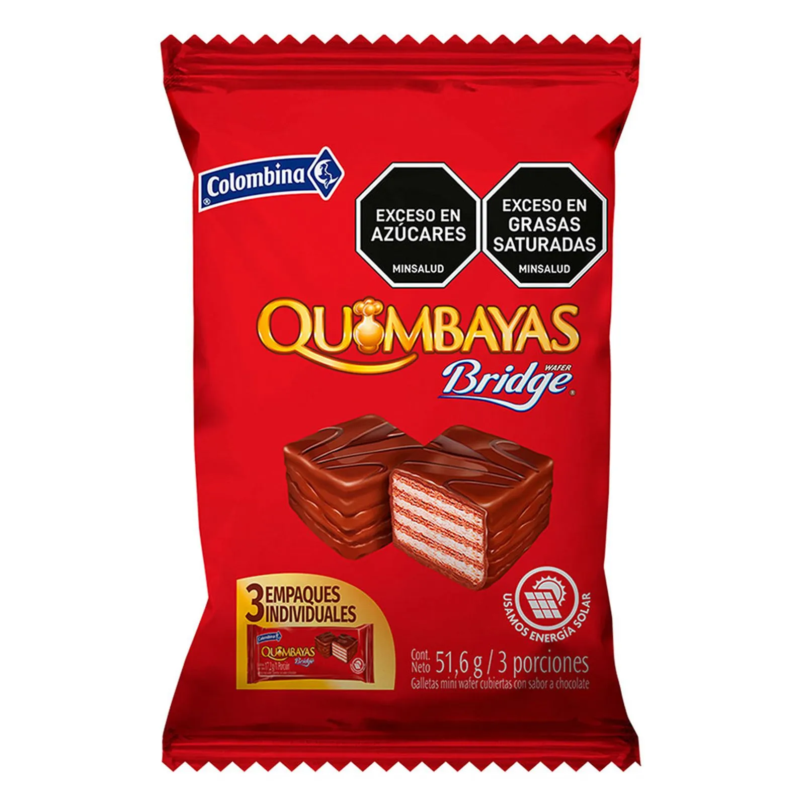 Quimbayas Chocolate Cookies Traditional Sweet Biscuit Treats 3-Pack - 51.6g