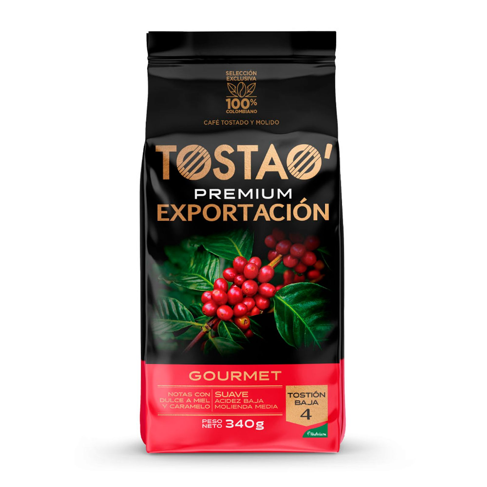 Tostao Premium Gourmet Ground Coffee Selection Balanced Smooth Roast Grains 340g