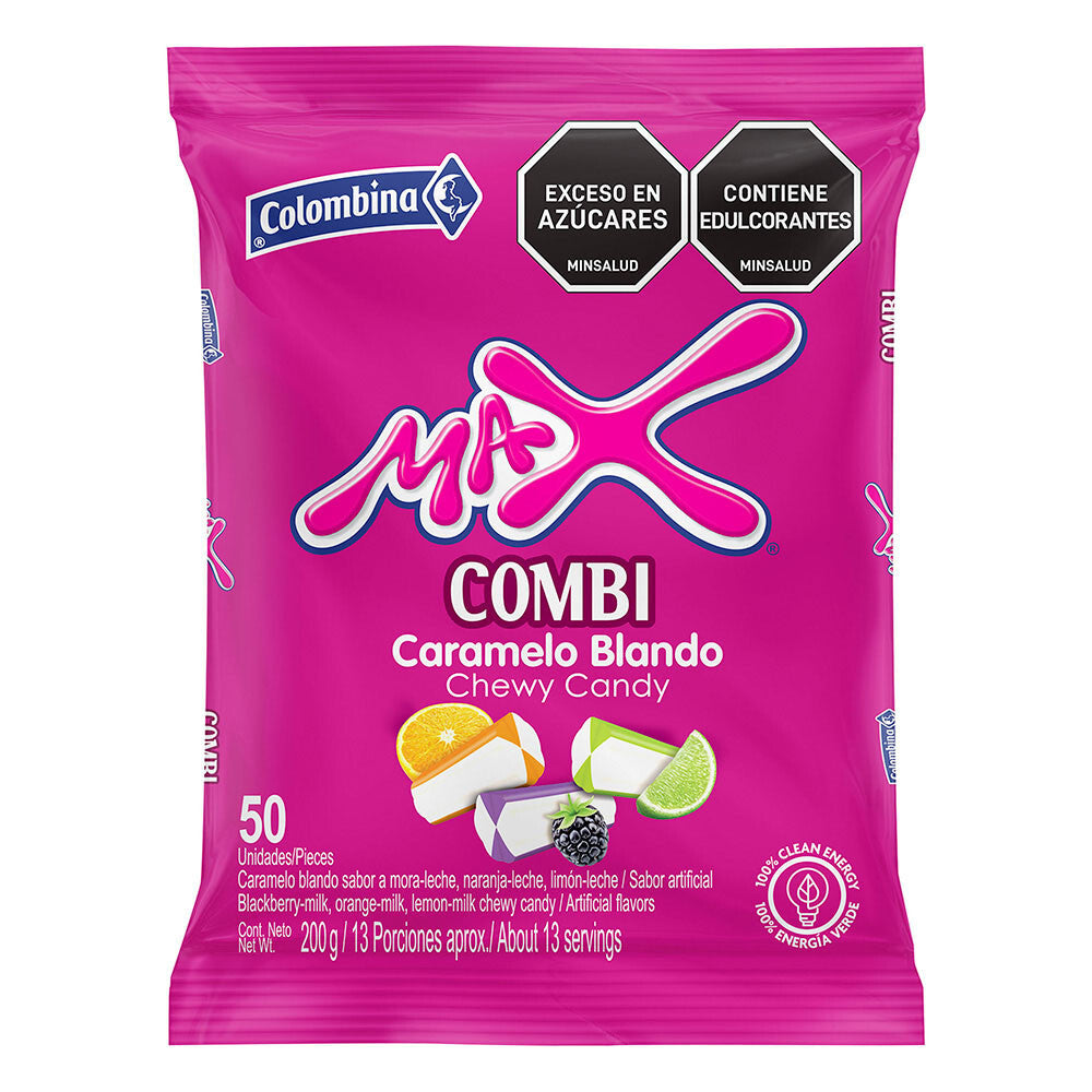 Colombina Max Combi Soft Candies Chewy Fruity Sweets Assorted Party Mix Pack