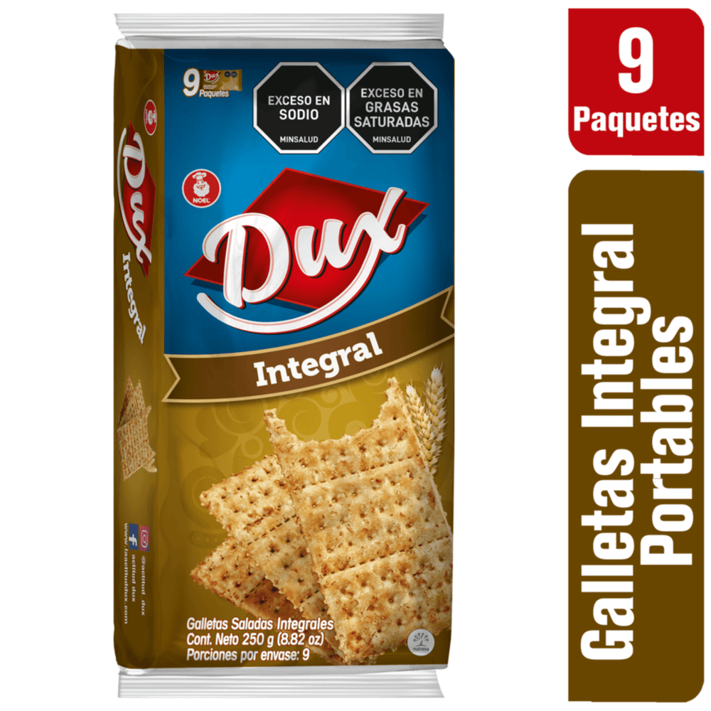 Dux Integral Cookies Galletas Integrales Whole Wheat Crackers 9-Units 250g
