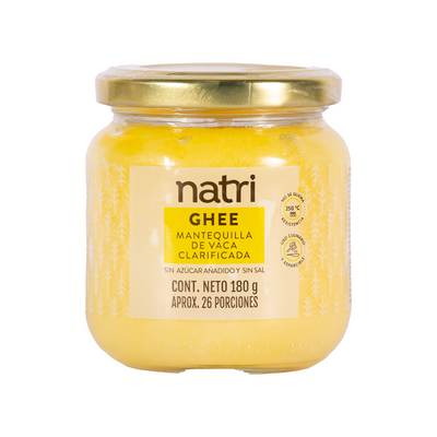 GHEE NATRI COLOMBIANO MANTEQUILLA CLARIFICADA 180 G, MANTEQUILLA CLARIFICADA