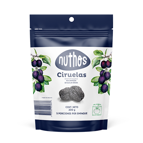 Nuthos Premium Seedless Plums Ciruelas sin Semillas Dried Fruit Snack - 200g