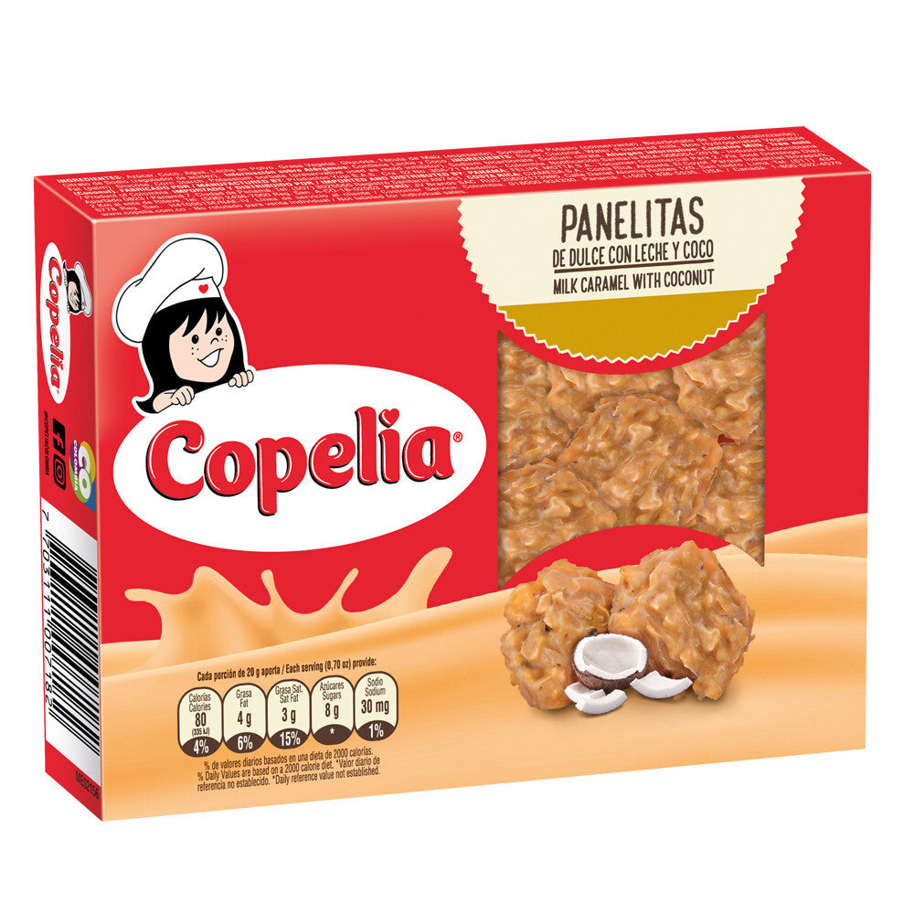 Copelia Panelitas Milk Caramel with Coconut Arequipe con Coco Sweet Squares