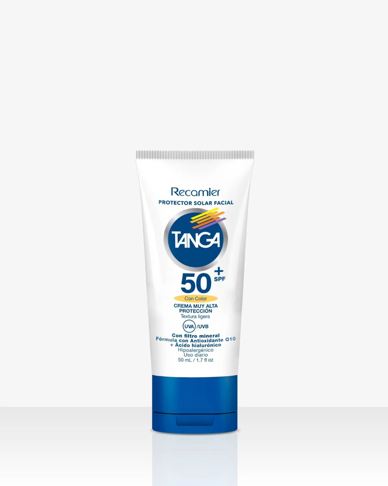 Recamier Tanga Facial Sunscreen Color SPF 50 Tinted Protection Sunblock - 50ml