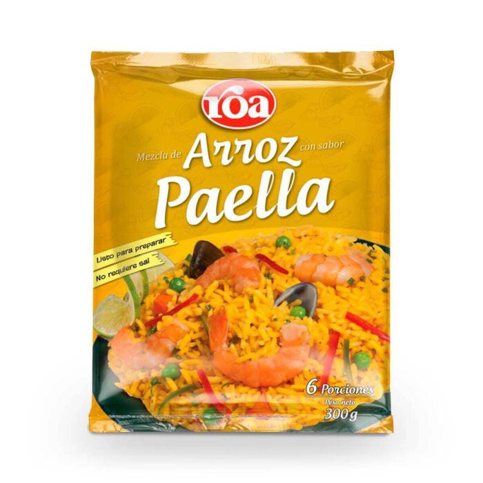 Roa Paella Flavor Rice Arroz Tipo Paella Seafood Seasoning Base Pack - 300g