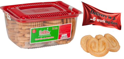 Caseritas Toasted Puff Pastry Heart Corazon Hojaldrado Sweet Treats 50u 800g