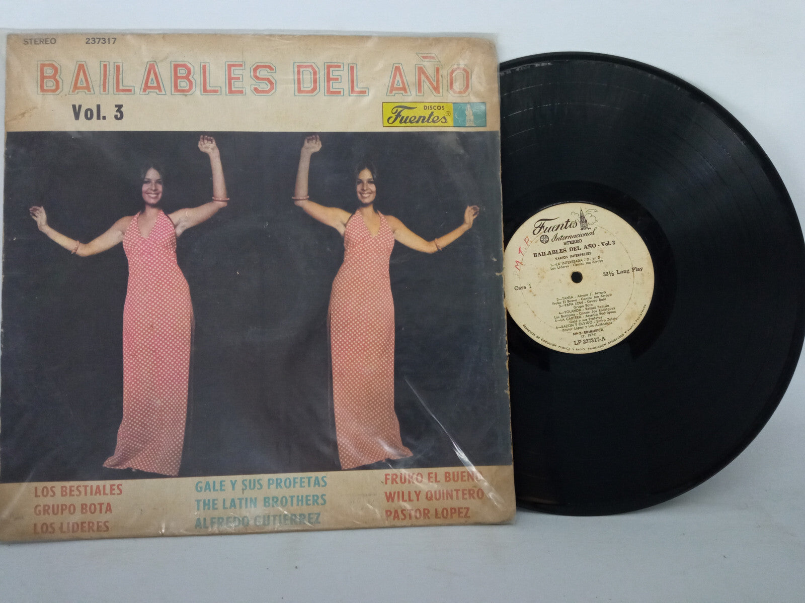 Various Bailables Del Ano Vol 3 Discos Fuentes Vinyl LP Record Cumbia Salsa Mix