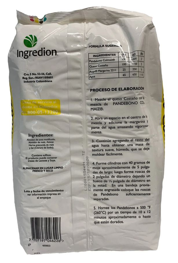 Colmaiz Pandebono Cheese Bread Baking Mix Harina Preparamix Mezcla - 1kg