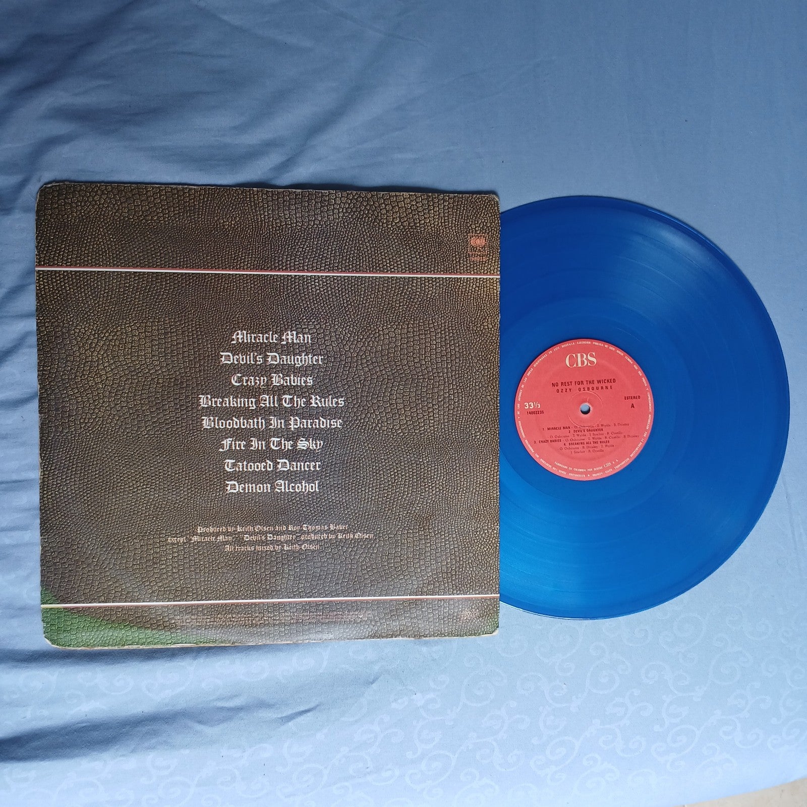 Ozzy Osbourne No Rest For The Wicked Vinyl LP Greenish Color Colombia Misprint