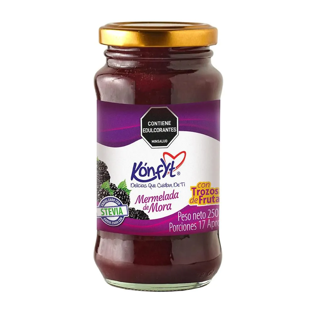 Konfyt Blackberry Marmalade No Added Sugar Sugar Free Diet Fruit Spread - 250g