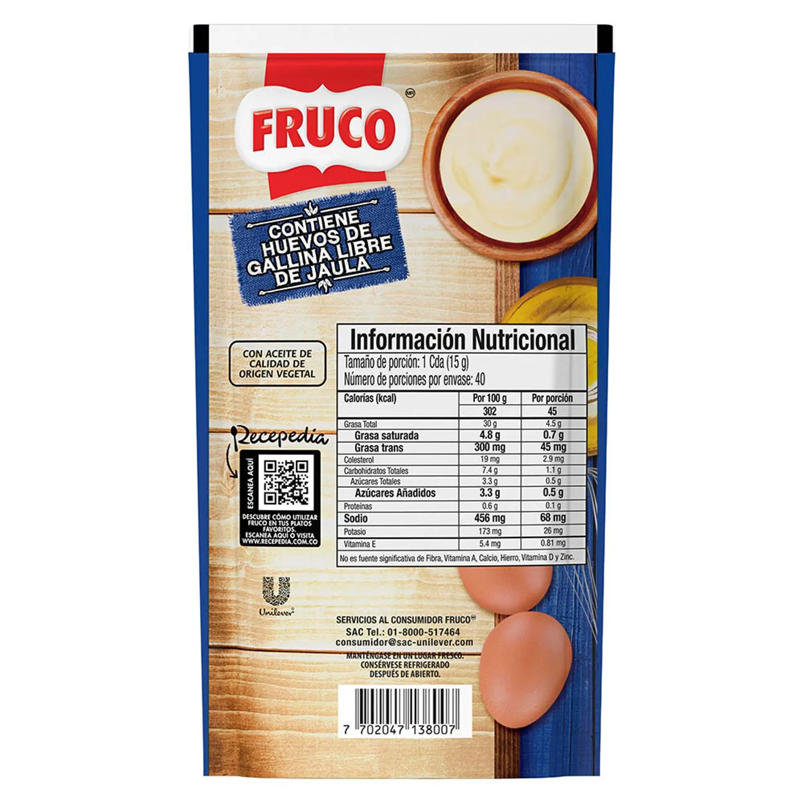 Fruco Mayonnaise Mayonesa Doypack Traditional Creamy Dressing Condiment 600g