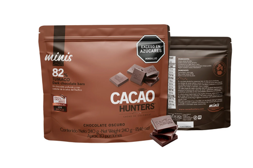 Cacao Hunters 85% Dark Chocolate Oscuro Premium Artisan Bars 10-Pack 240g