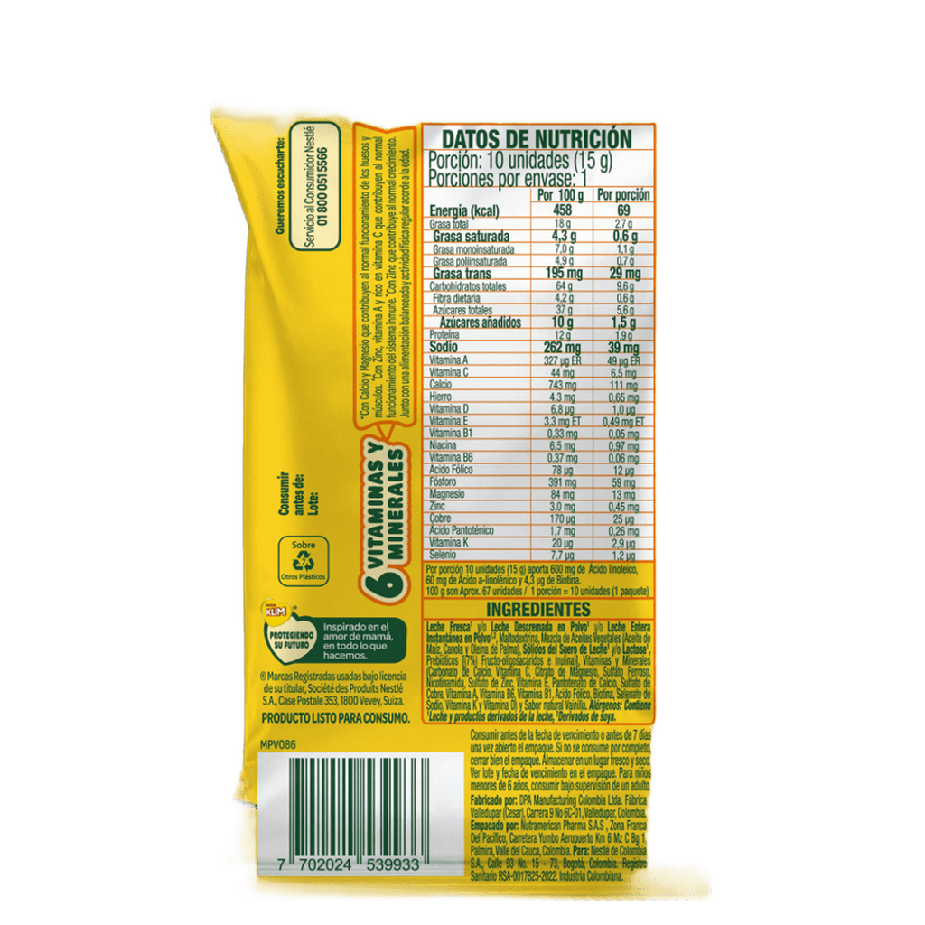 Nestle Klim Snacks Kids Milk Bites Fortified Vitamins Healthy Sweets 3-Pack 15g