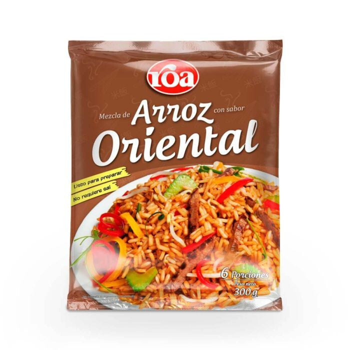 Roa Oriental Rice Arroz Oriental Side Dish Seasoned Grains Pack - 300g