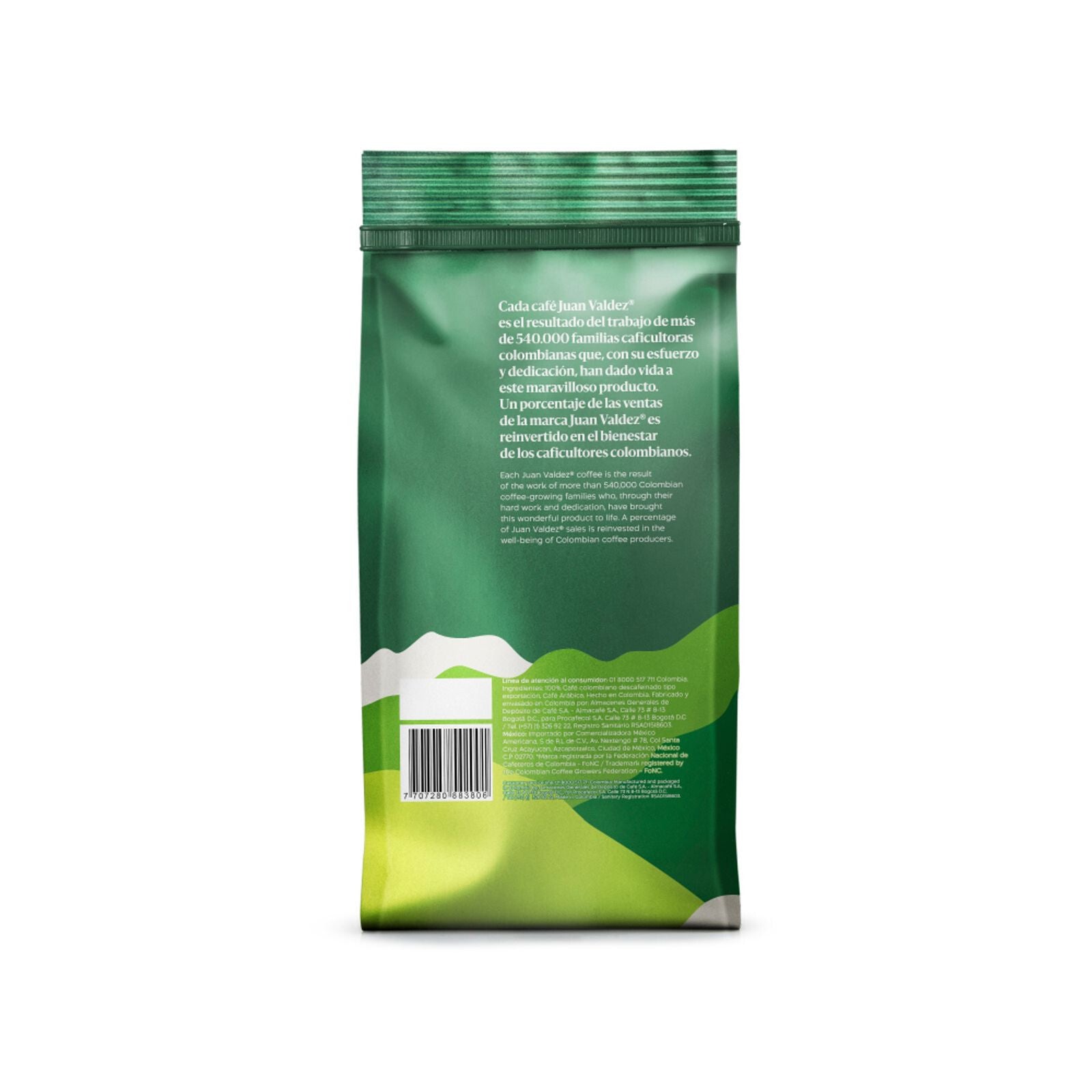 Juan Valdez Ground Decaf Coffee Cumbre Decaffeinated Premium Rich Dark Blend