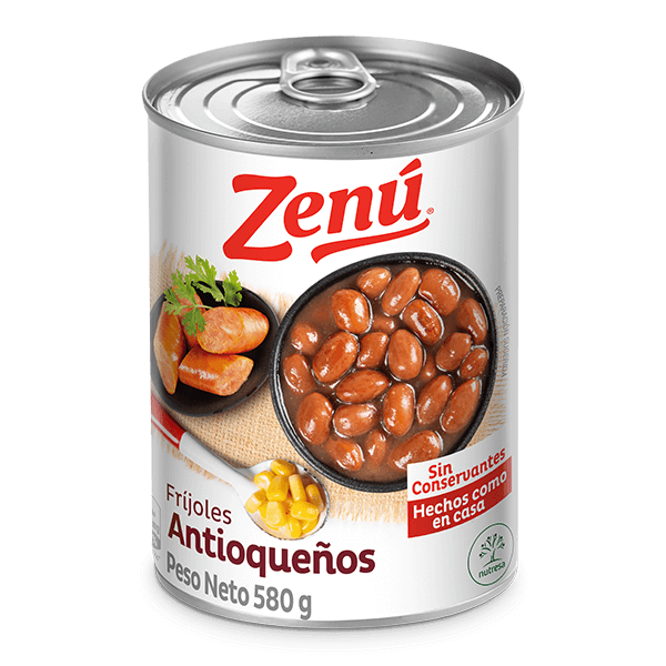 Zenu Antioquenos Beans Frijoles Antioqueños Con Tocino Canned - 10.9 oz (310g)
