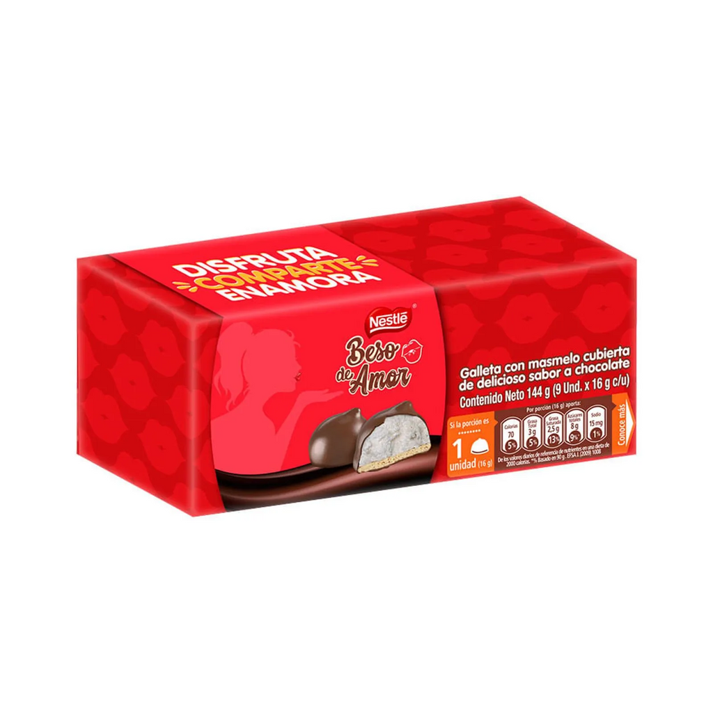 Nestle Beso de Amor Chocolate Covered Marshmallow Treats Box - 9-Units 16g