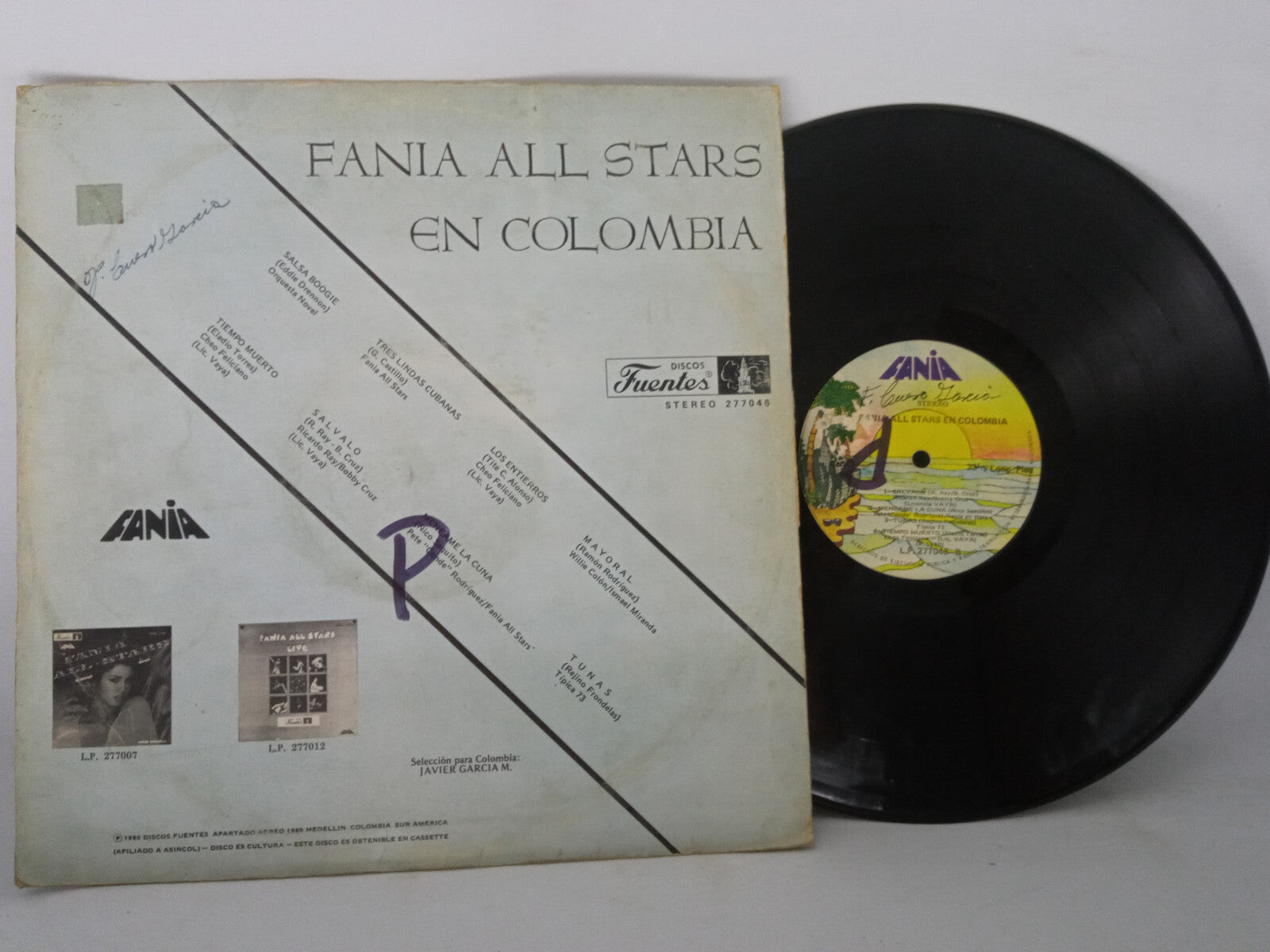Fania All Stars En Colombia Fania Discos Fuentes Vinyl LP Record Live Salsa