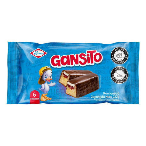 Gansito Chocolate Covered Snack Cake Fruit Jam Filled - 7.8 oz (222g)