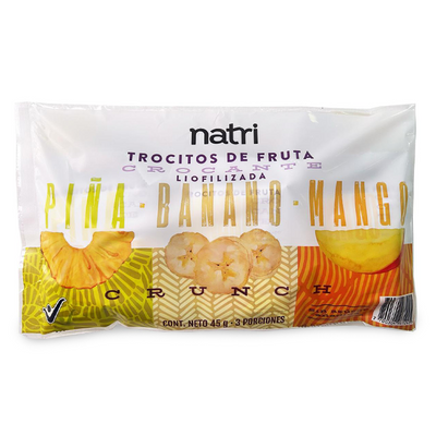 FRUTA LIOFILIZADA COLOMBIANA NATRI PACK DE 3 UNIDADES 45G, FRUTA LIOFILIZADA