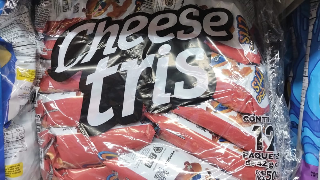 Frito Lay Cheese Tris Corn Chips Crunchy Cheese Snacks Multipack 12-Pack 504g