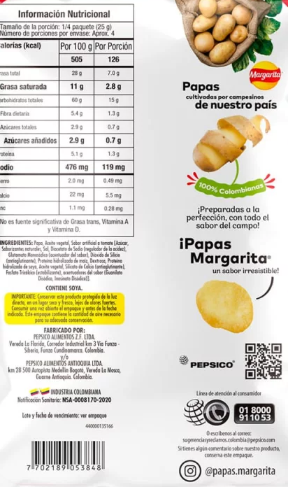 Frito Lay Margarita Potato Chips Lemon Flavor Crunchy Limon Snacks Bag - 105g