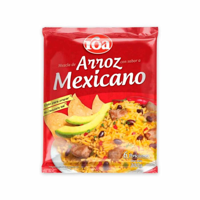 Roa Mexican Rice Arroz Mexicano Ready To Cook Pack Flavored Rice - 300g