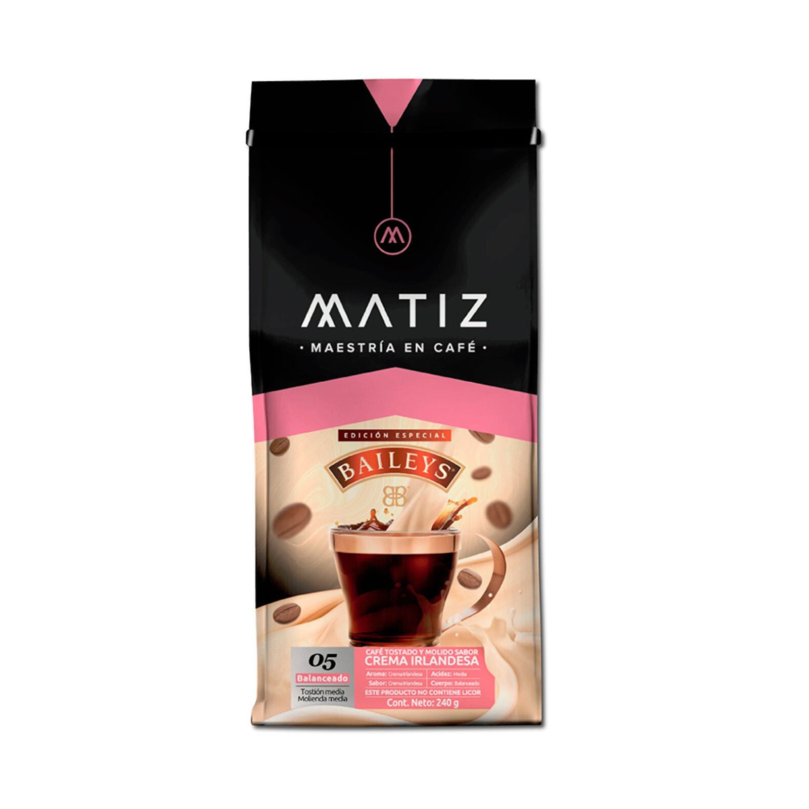 Matiz Baileys Roasted Ground Coffee Irish Cream Flavor Cafe Irlanda - 240g