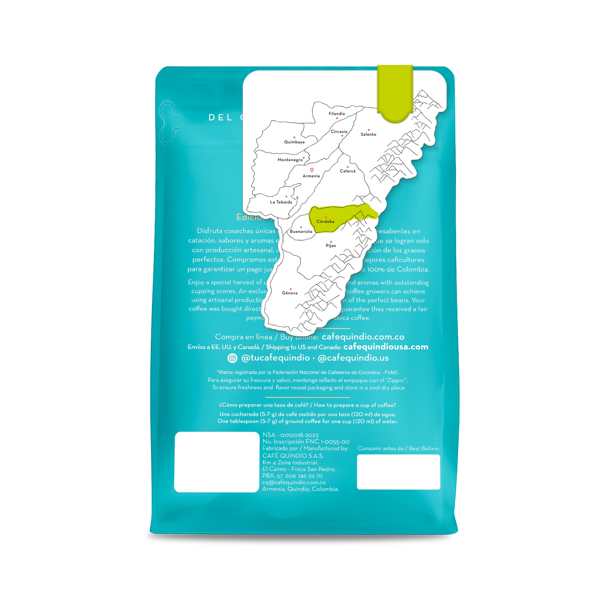 Cafe Quindio Special Harvest Chocolate Ground Coffee Sabor a Chocolate - 250g