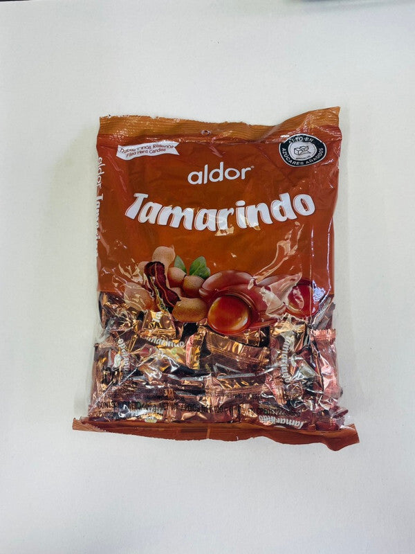 Aldor Tamarind Filled Hard Candy Dulces de Tamarindo Rellenos 100-Pack 400g