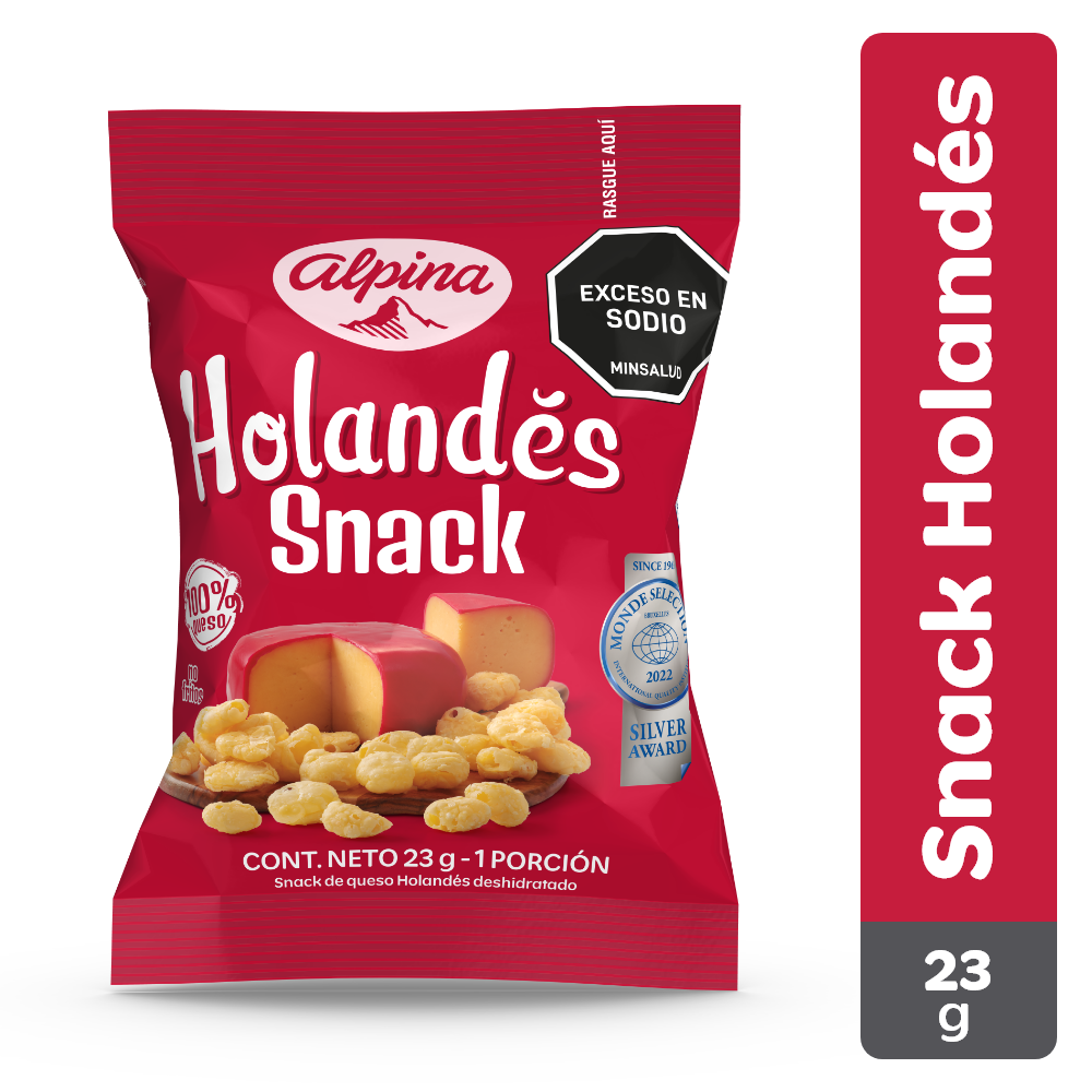 Alpina Assorted Dehydrated Cheese Pasabocas Surtidos Crunchy Bites 3-Pack x 69g