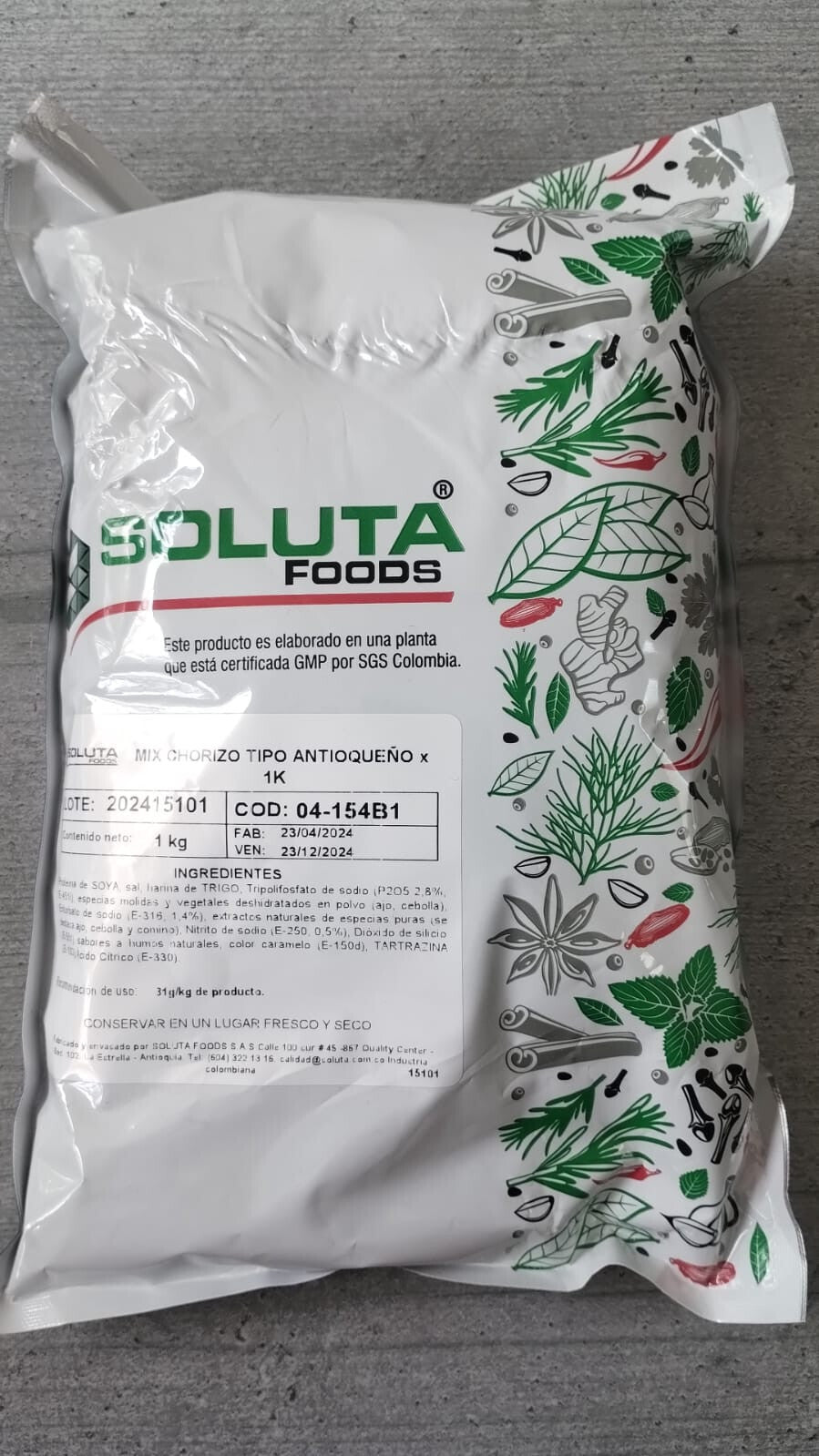 Antioqueno Chorizo Seasoning Mix Condimento Soluta Powder Blend - 2.2 lb US SHIP