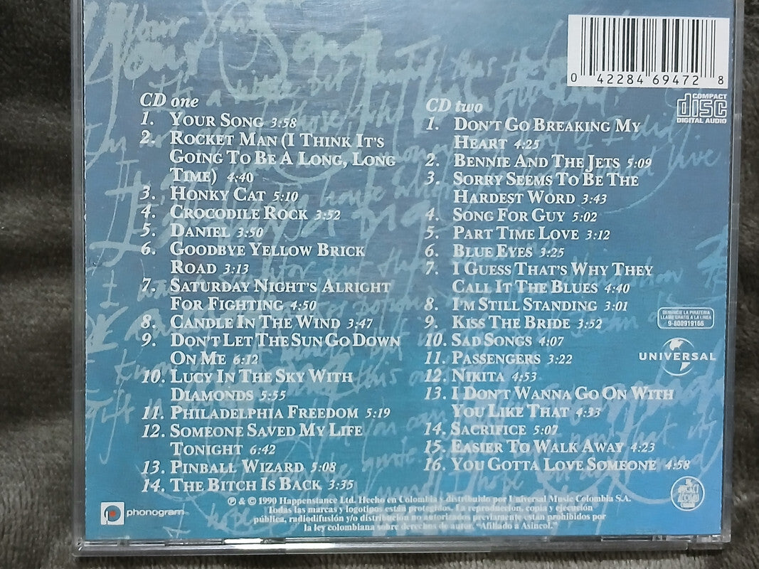 The Very Best Of Elton John Polygram Colombia Pressing Rare 2-CD Box Set Album
