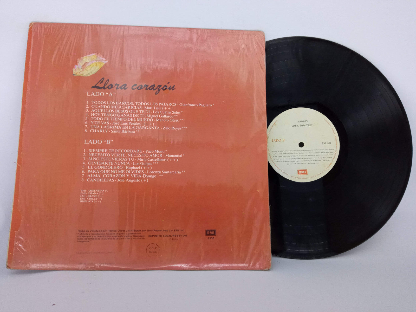 Various Llora Corazon EMI Vinyl LP Record Vintage Bolero Latin Ballads Comp